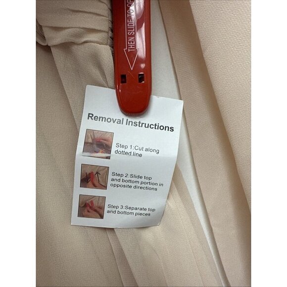 Mac Duggal Size 8 Cream 55694 Embellished Shoulder Blouson Sleeve Gown Dress New - Picture 9 of 13